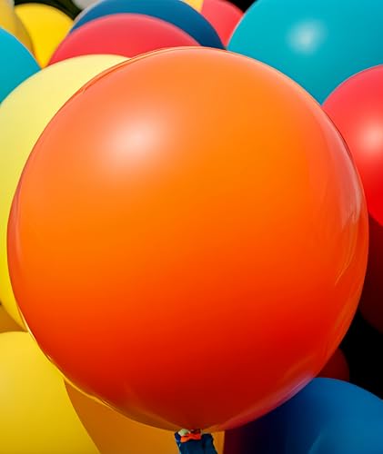 Image of 35 Pack Giant Balloons 36 Inch 17 Kinds Colors Latex Colorful Party Big Balloon Bulk for Various Party Events Decorations