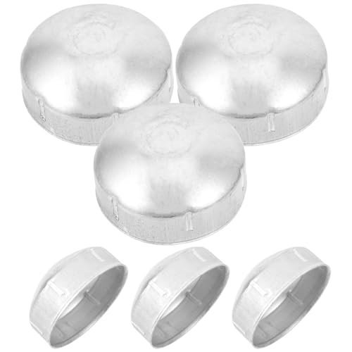 Alipis Tapas Redondas para Postes de Barandilla 60 MM 6 Piezas Accesorios Metálicos Decorativos para Cercas Exteriores Recubrimiento Resistente para Protección y Acabado en Terrazas y