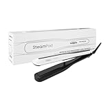 L’Oréal Professionnel, Plancha de Pelo Profesional con Tecnología a Vapor, para un Cabello Liso y Ondas Naturales, Enchufe Europeo, Color Blanco, Steampod