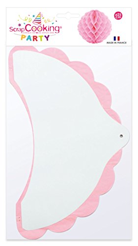 SCRAP COOKING Scrapcooking 0290 Boule Alvéolée Papier de Soie Rose 30 x 17,5 x 0,5 cm