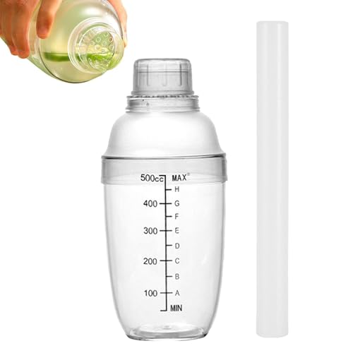 Kit de coctelera con gran capacidad y de limón | Usa las medidas para actualizar la coctelera de cóctel, mezclador de bebidas coctelera transparente para barkaffe