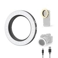 SMALLRIG Vibe P30 67mm Ring LED Videoleuchte, Zweifarbiges Licht in Pulvergröße mit Hohem CRI ≥90, Kompatibel mit 67mm Telefonhalterungen/Hüllen/Objektiven, für die Erstellung von Lnhalten - 4873