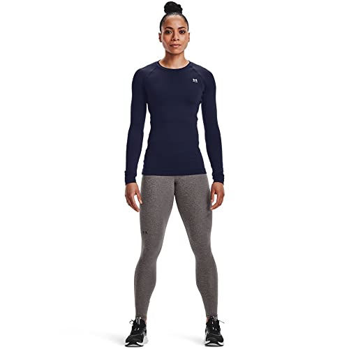 Under Armour Womens ColdGear Authentics Leggings, Charcoal Light Heather (019)/Black, Large by Under Armour - Used condition - Image 4