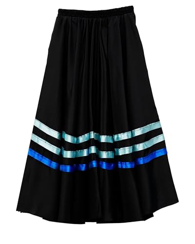 s.lemon - s.lemon Caractère Jupe, Noir Taille Élastique Jupe Danse de Caractère Bleu 170