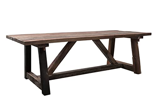 MASSIVMOEBEL24.DE Table à Manger 190x100cm - Bois Massif recyclé Brut - Bassano #111