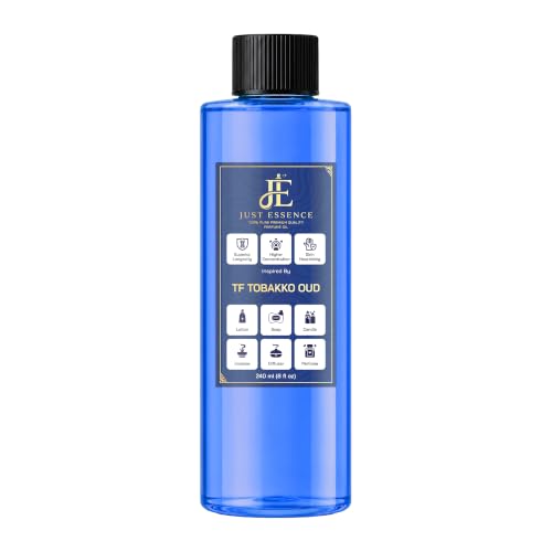 Just Essence TF Tobacco Oud Fregrance Perfume Oil | Premium Quality Concentrated Fragrance | Pure Perfume & Cologne Oil for Personal Body Use | 8 Fl Oz