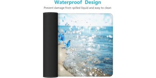 Tapis de souris grand format motif plage pour un bureau d'ordinateur portable - 7