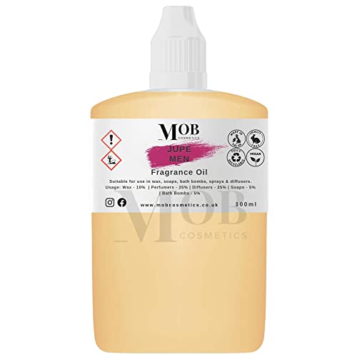 Jupe Men Luxury and Designer Fragrance Oil | Highly Concentrated | Perfect for Candles, Soaps, Bath Bombs, Diffusers, Wax Melts | UK Made | Vegan (Jupe Men, 100ml (Pack of 1))