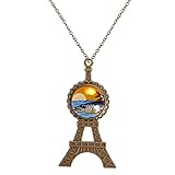 Regalo perfecto: los exquisitos collares de la Torre Eiffel son cálidamente bienvenidos por niñas y mujeres, puedes regalarlos a tu esposa, novia, etc., traer tus buenos deseos a ella y celebrar con ella cada momento romántico de la vida.
