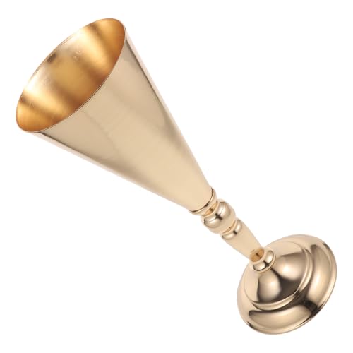 Jarrón de metal dorado moderno florero resistente de diseño 2