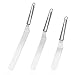 3 Pezzi Spatola Angolare per Torte Spatola per Dolci Acciaio Inox Spatola Torta 6" Spatola per Glassa 8" Spatole Decorazione Torte 10" Spatole per Pasticceria