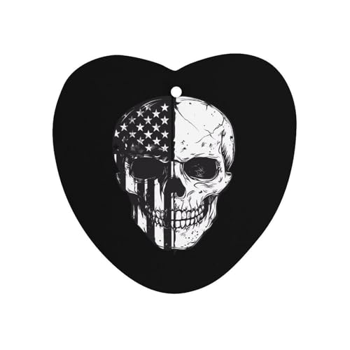 Am-erican Flag Skull Skeleton Car Air Freshener Hanging Aromatherapy Tablets for Car Accessories Love form