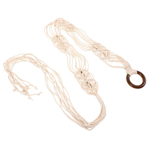 Bohemian Waist Belt for Women Handmade Shell Woven Dress Accessory Unique Decorative Wax Rope Belt for Teen Stylish and Durable Fashion Statement
