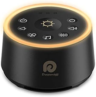 White Noise Machine, Dreamegg Sleep Sound Machine for Baby Kids Adults, 24 HiFi Natural Sounds Therapy with Night Light, Continuous or Timer, Memory Function, Noise Machine for Sleeping Home Nursery