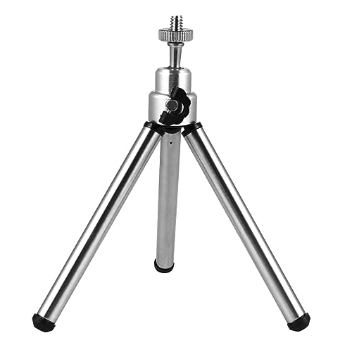 HOMOCONO 26cm Mini Aluminum Tripod Fishing Light Stand Extendable Bracket for Live Streaming Outdoor Use