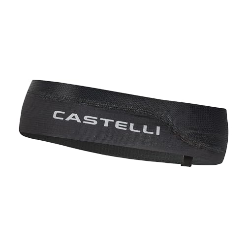 CASTELLI Unisex Summer Headband, Breathable Headwear Cycling Accessory for Road & Gravel Biking for Men & Women - Black - OneSize