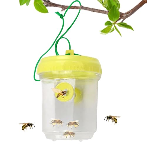Trampa De Avispa | Catcher Hornet Al Aire Libre | Dispositivo De Control De Chaqueta Amarilla Reutilizable | Trap De Cebo De Colgantes Seguras Para Gestión De Plagas De Jardín Patio De Campamento Prot