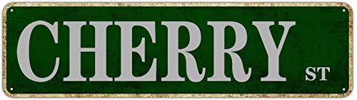 Metal Tin Sign Cherry Street Funny metal Sign...