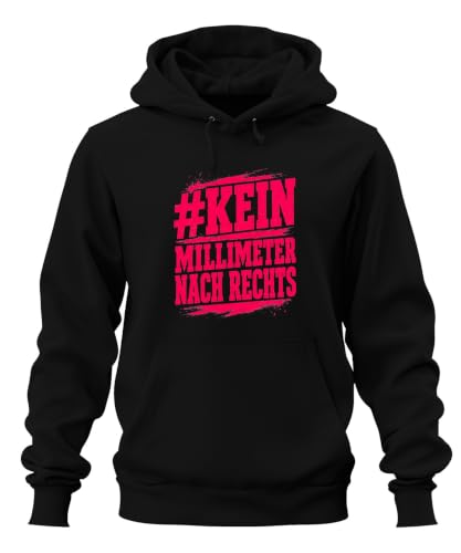 Image of Printera #Kein Millimeter Nach Statement Hoodie Hoodie, black, 3XL