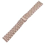 MDSIOKHJ Cinturino In Metallo Per Orologio Cinturino for orologio in acciaio inossidabile massiccio, larghezza 10-24,0 mm, cinturini di ricambio for uomo e donna, accessori(Rose Gold,20mm)