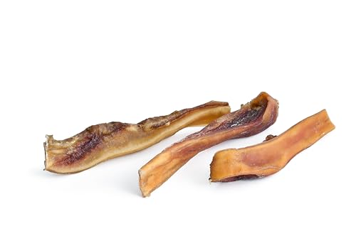 Kaureks Natur Hundeleckerlies, Rinderkopfhaut Sticks mit Fleisch 500g ca. 15 cm Kopfhaut Stangen für Hunde, wie schweineohren