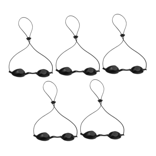 CONGARTENO 5個 便利な防護アイマスク 光遮断 カット保護ゴーグル 軽量携帯用 日焼けサロンやビーチで目を守る立体型アイシールド