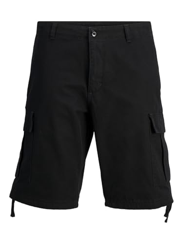 JACK & JONES Herren Jpstcole Barkley Jjcargo Shorts Sn Cargoshorts 12248685,Schwarz,L