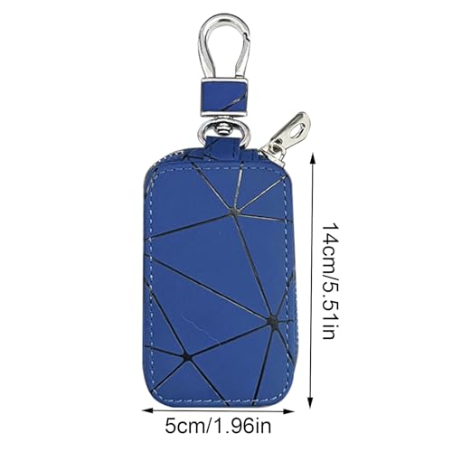 Protector de llavero de coche de cuero PU para guardar monedas y tarjetas 6