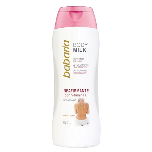 Babaria Firming Body Milk - Soothing and Smoothing Properties - Helps Protects and Regenerates Your Epidermis - Infused with Aloe Vera and Vitamin E - Suitable for All Skin Types - 16.6 oz
