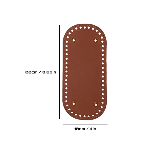 Create idea 4PCS Crochet Bag Bottom PU Leather Oval Shape Handbag Base Shaper Pad Bag Cushion for Handmade DIY Bag Accessories 4 Colours 22x10 cm - Image 4