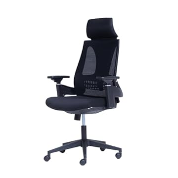 Cadeira Giratória Nr-17 Toledo Rivatti Com Encosto de Cabeça Tela Mesh Preta Base Rodizio Nylon