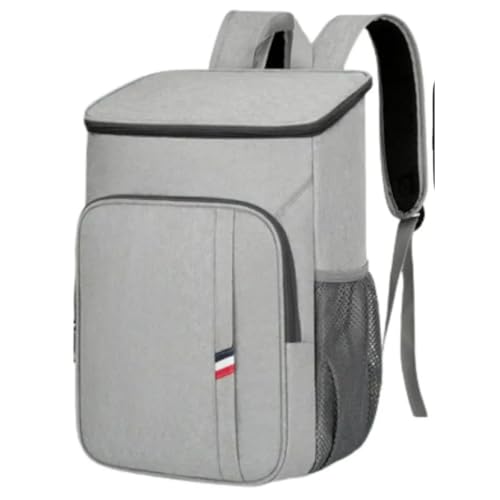 Mochila Térmica 23L Bolsa Bag Cooler Impermeável para Praia e Trilha — Conserva Bebidas Geladas e Alimentos Frescos por Até 12h | Dobrável com Alças Confortáveis (CINZA)