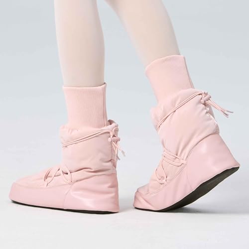Daydance Fashion Shiny Teen Girls Women Ballet Warm up Booties Dance Shoes2