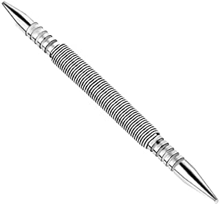 Jetisva Spring Loaded Nail Punch Double Head Hammerless Metal Nail Punch Tool Set Small Exquisite Metal Centre Punch with 3500 Psi Striking Force for Wood Household Removal Tool