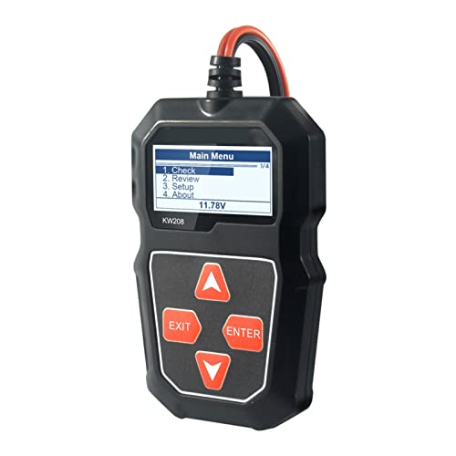 KW208 12V Car Battery Load Tester Professional Automotive Alternator Analyzer - Waveform Voltage Test for Car/Boat/Motorcycle