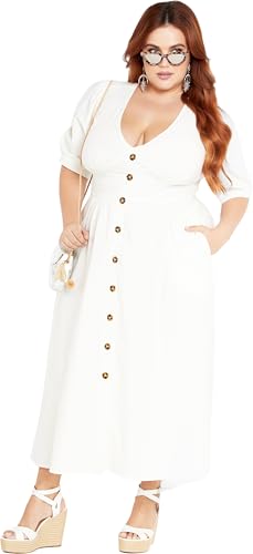 Image of City Chic Women's Plus Size Sunset Stroll Dress