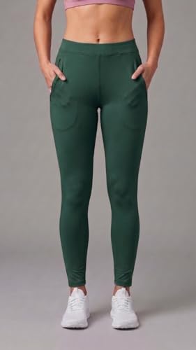 Image of Mehrang Stretchable Yoga Pants for Women & Gym Pants for Women Workout with Mesh Insert & Side Pockets