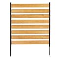 Privacy Fence Panels for Outside No Dig Fence Screen Garden Fence Wooden Air Conditioner Fence Panels for Outdoor Yard Trash Cans, AC, Compost Bin(48" W x 48" H-Horizontal-1 Panels Wood+Metal)