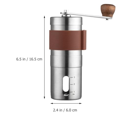 Molinillo de café manual BESTOYARD de acero inoxidable con mango plegable triangular 3