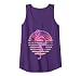 Flamingo On Retro Sunset With Palm Trees - Pink Flamingo Tank Top