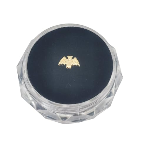 Image of Chamon Tooth Gems, 8K Gold Dental Jewelry 4-6mm, 1 Piece Teeth Gems Starter Kit with with Tweezers (Bat)