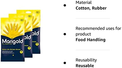 Marigolds Extra Life kitchen Glove, M (Pack of 3)