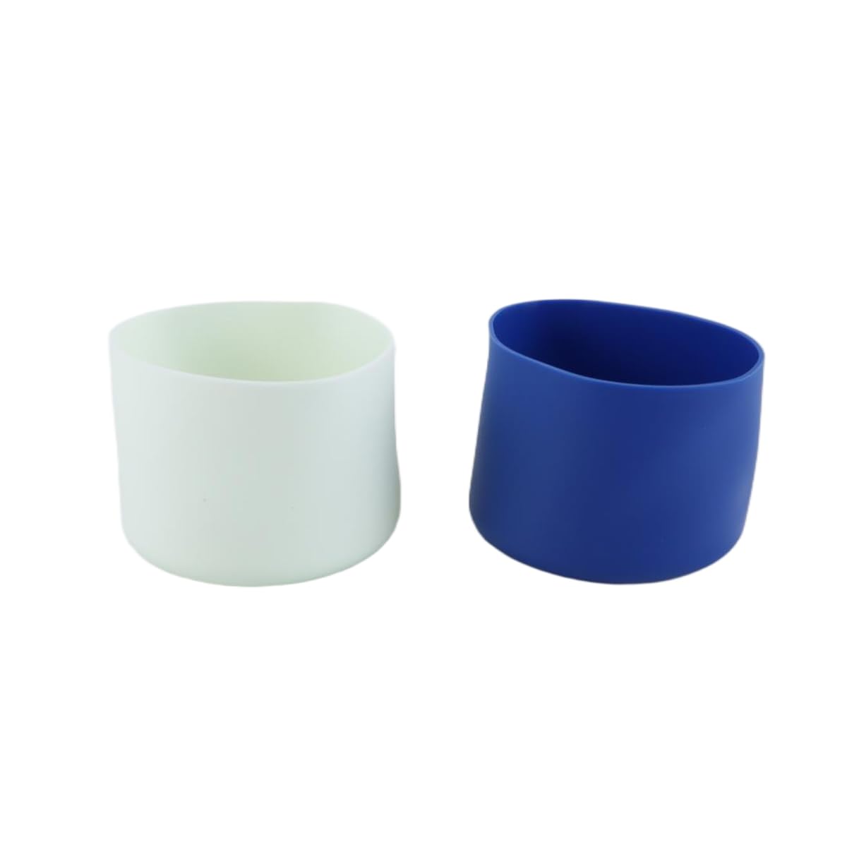 Durlo 2PCS Soft Silicone Boots for 32oz Water Bottles, Non-Slip and Dust Protection Cover for FreeSip/Twist/Flip Stainless Steel Water Bottles （Royal Blue+ Beige）
