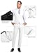 Mrbuerly Men Suit Set 3 Pieces Slim Fit, Wedding Suits for Mens 2 Buttons Men's Prom Homecoming Tuxedo White M/4034