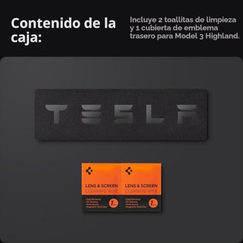 Logo Spigen Tesla Model 3 2026: adiós a las marcas con el emblema de PC negro 7