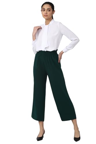 Image of Van Heusen Women's Relaxed Fit High Rise Relaxed Formal Elastic Waist Paperbag Pants