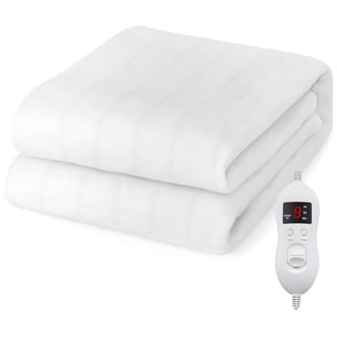 RELAX4LIFE Heated Mattress Pad with Dual Control Cover
