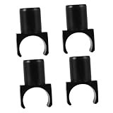 EXHUMKY 4stücke Förmige Sitzschienenführung Abnehmbare Armlehnenrahmen-schienenadapter Für Standard-rollstühle Und Transportstühle Ersatzteile Schwarz