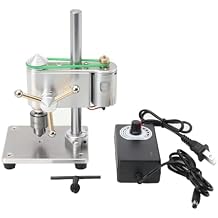 Mini Drill Press, Mini Drilling Machine 0.3-4mm Chuck, Small Bench Drill with Speed Adjustable CNC Machined Drilling Machine for DIY Woodworking Metalwork