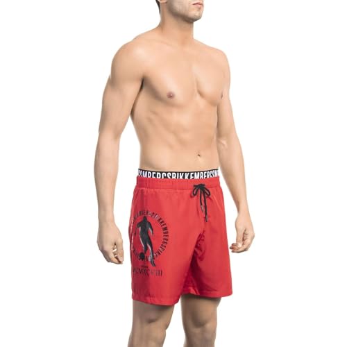 Maillot de bain pour homme Bikkembergs à cordon de serrage et design multicouche élégant